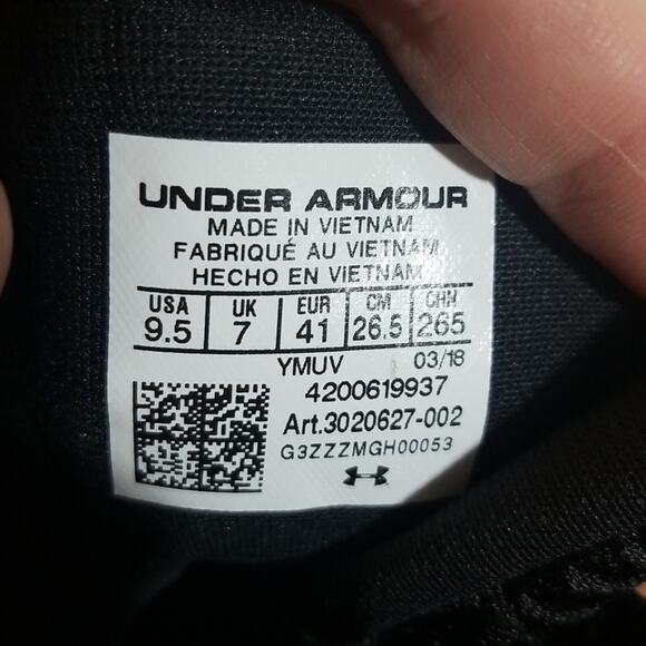 Under Armour Womens Jet Mid Black Basketball Sneakers - Picture 7 of 7